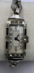 Lady's Bulova Watch Stamped 18K  Platinum Case 17 Jewels (see Pic)