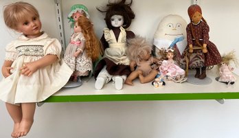 Lot Of Dolls And Doll Parts.