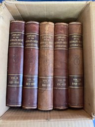 Five Leather Bound Library Of The Worlds Best Literature Books