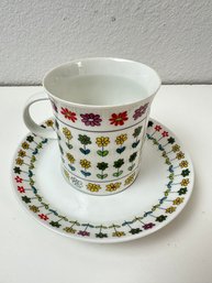 Rosenthal Floral Cup And Saucer Germany