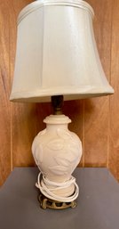 Antique Floral Glass Lamp