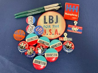 Lot Of Johnson Political Buttons