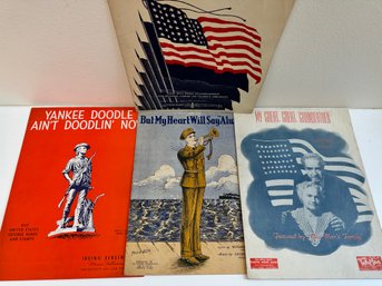 Four Vintage Patriotic Sheet Music