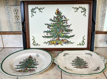 Spode 2 Platters & Serving Tray In Box