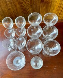 Lot Of 14 Cocktail Glasses