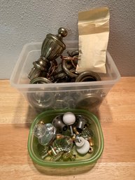 Lot Of Curtain Hardware And Drawer Pulls