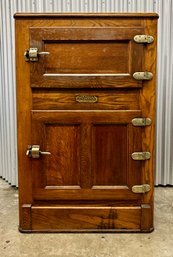 Glacier Sanitary Oak Antique Refrigerator -Local Pickup