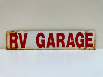 Vintage RV Garage Double Sided Metal Sign