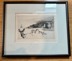 Vintage Signed Deer Print