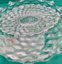 American Fostoria Glassware Tray & Plate