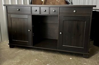 Dark Wood Buffet 7 Drawers