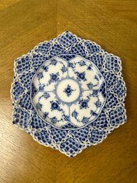 Royal Copenhagen Blue Fluted Small Double Lace Plate