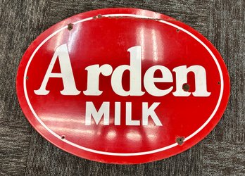 Arden Milk Porcelain Sign