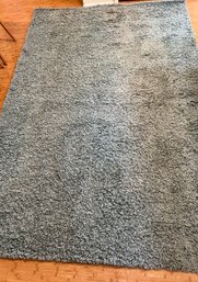6x9 Blue Shag Carpet Hemmed.