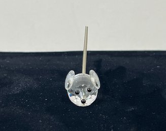 Swarovski Crystal Small Mouse -block Logo