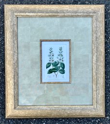 Gold Frame With Flower Plate Print