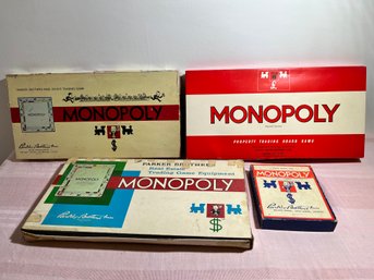 4 Monopoly Games, 1manufactured In Great Britain.