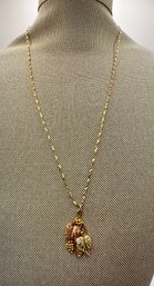 10k Black Hills Gold Necklace With Pendant 10