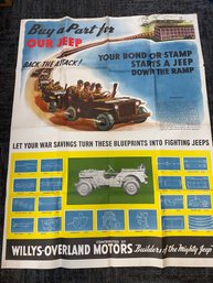 Buy A Part For Our Jeep- WW 11- Buy Bond Or Stamps