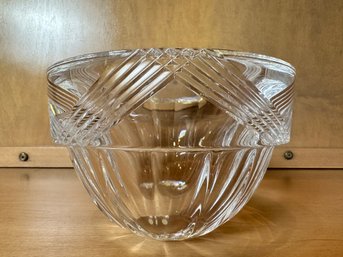 Signed Crystal Bowl Possibly Orrefors Crystal