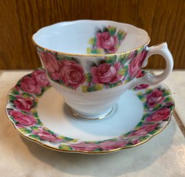 Cherry China Cup & Saucer -  Made In China