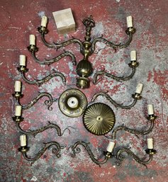 Vintage Bronze Chandelier *to Be Assembled