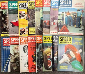 Lot Of 16 Vintage Late 50s Speed Mechanics Magazine.
