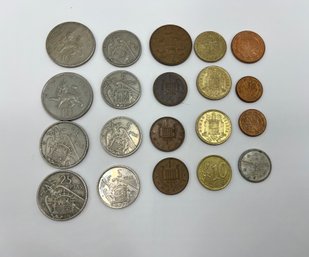 Set Of 20 Foreign Coins Circulated