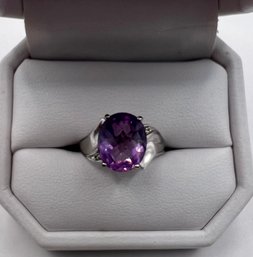 Sterling 925 Ring With Amethyst Stone