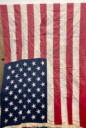 USA 50 Star Flag With Repairs