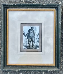 Framed Chinese Character Print Of Man #1