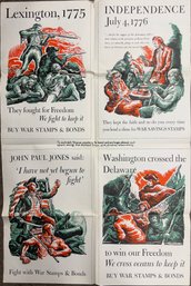 Vintage WW 2 Poster Buy War Bonds And Stamps Dated 1942