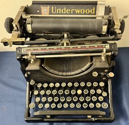 Vintage Underwood Typewriter, Keys Move Freely, Carriage Is Askew.
