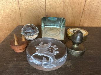 Vintage Lot Of Paperweights