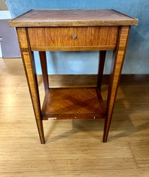 Antique Side Table With Inlay