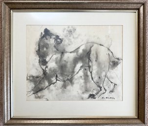 Kenneth Callahan Sumi Ink On Paper Cougar 1967