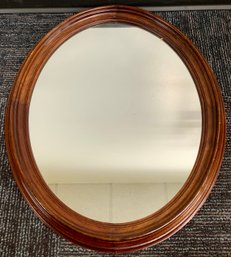 Oval Wood Framed Mirror