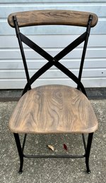 Metal And Wood Single Chair
