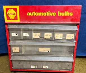 Vintage Shell Automotive Bulbs Container