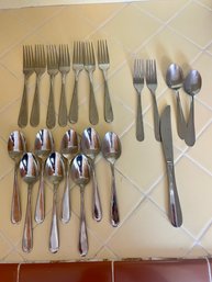 Lot Of 15 Oneida Stainless Flatware/ 5 Misc Pieces