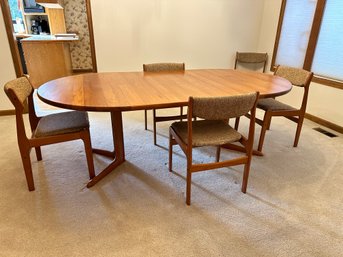 Teak Dinning Room Table With 6 Chairs Skovby Mobelfabrik