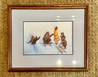 Dorothy Francis 'Sledding Near Tuktoyaktuk' Print