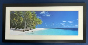 Framed Panoramic Tropical Beach Photo
