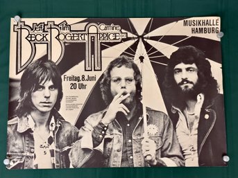 Vintage Jeff Beck German Concert Poster