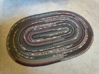 Small Oval Braided Fabric Rug