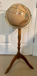 Vintage Style Globe With Wood Stand