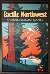 Pacific Northwest American & Canadian Rockies Print Framed *local Pick Up Only*