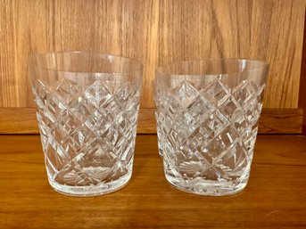 Set Of 4 Crystal Old Fashion Tumblers