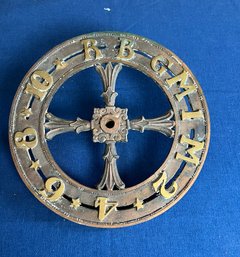Rare Find Elevator Floor Indicator Dial-cast Iron Possibly Brass