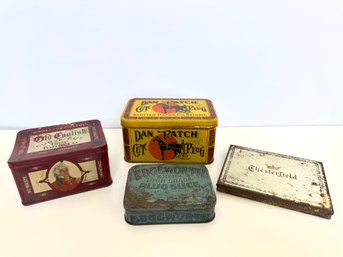 Lot Of 4 Vintage Tobacco Tins